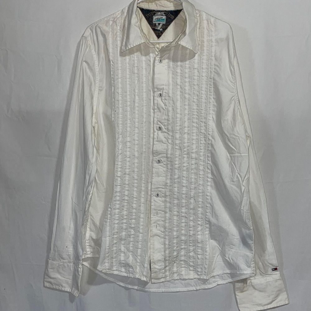 Tommy Hilfiger button down white men shirt